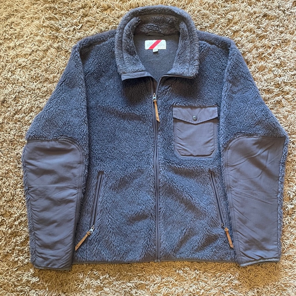 Best Made Men's Wool Fleece Full Zip Jacket Size XXL (fits like an XL)